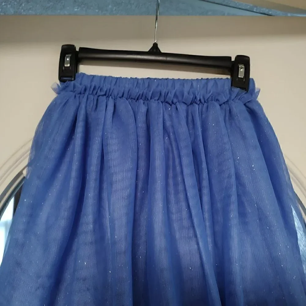 New The Children's Place Purple Sparkly Tulle Skirt Size Girl's M 7/8